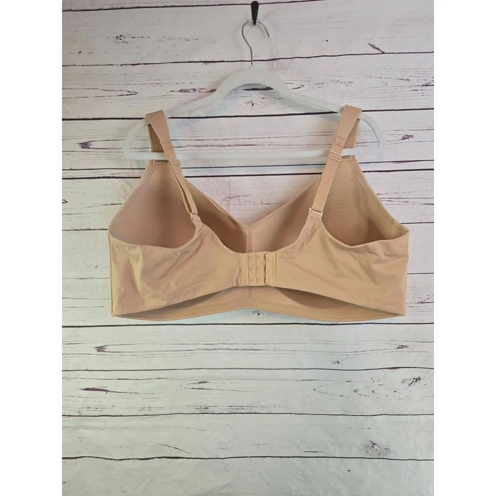 Auden 44DDD Lightly Lined Wirefree‎ Bra Beige Adjustable Straps Back Closure